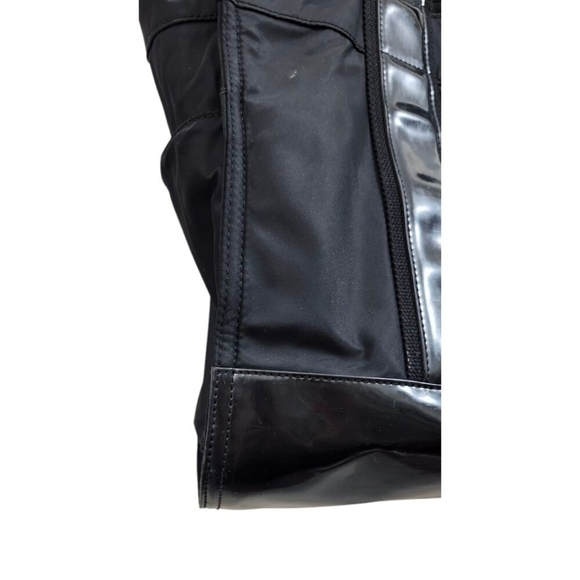 TORY BURCH Handbag/Nylon/Enamel/BLK/Black/Solid Color Black Nylon/Pate - Picture 8 of 15